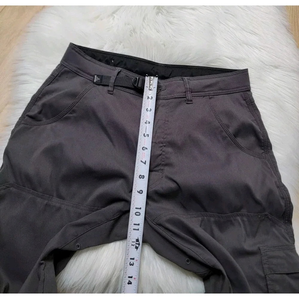 Prana Pants Zion Stretch Gray Cargo Performance Hiking Outdoor Men's Size 32x30